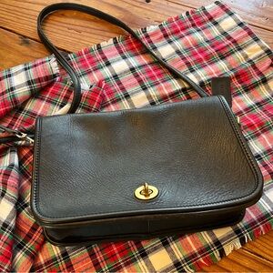 Coach black cross body purse